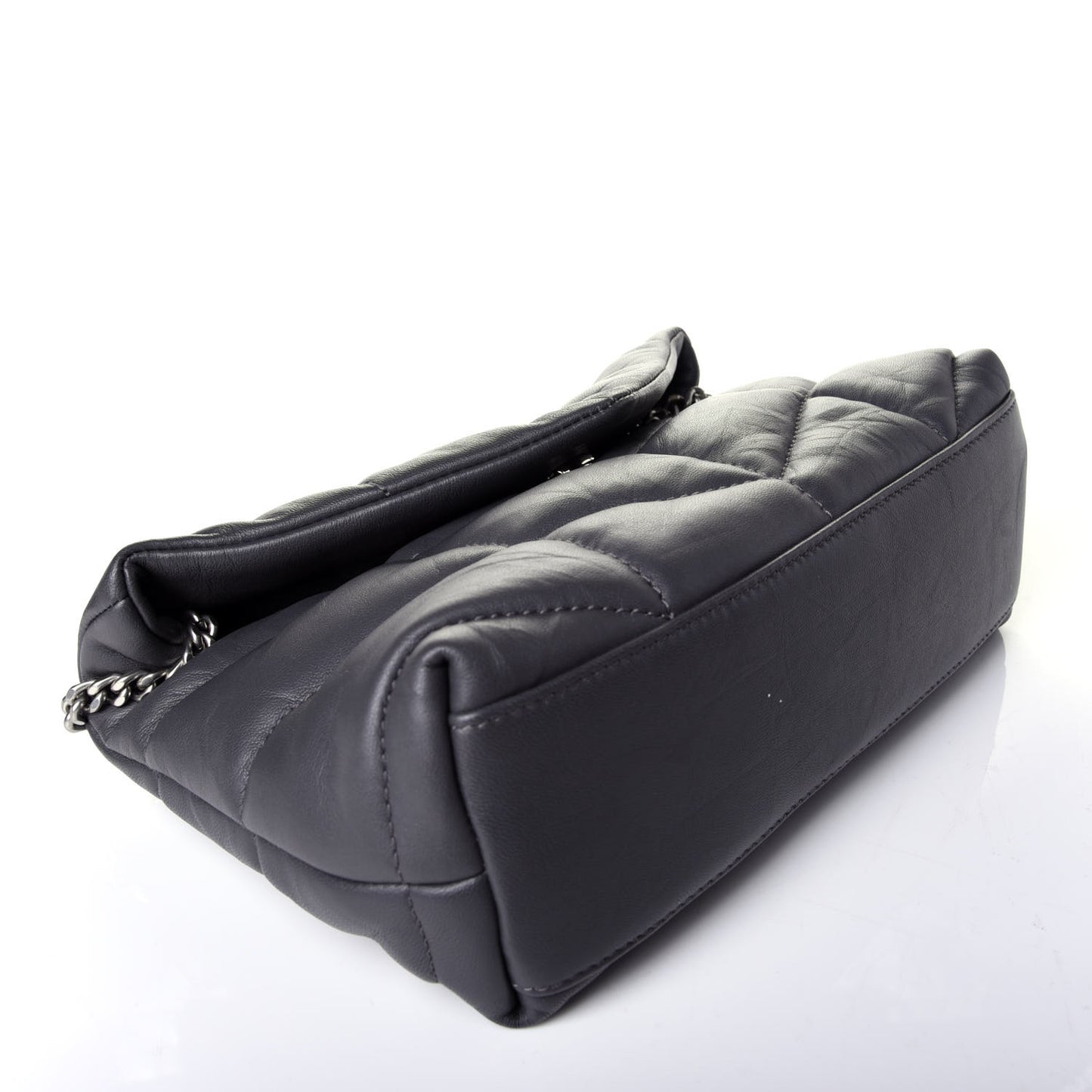 Lambskin Quilted Toy Loulou Puffer Monogram Chain Satchel Storm