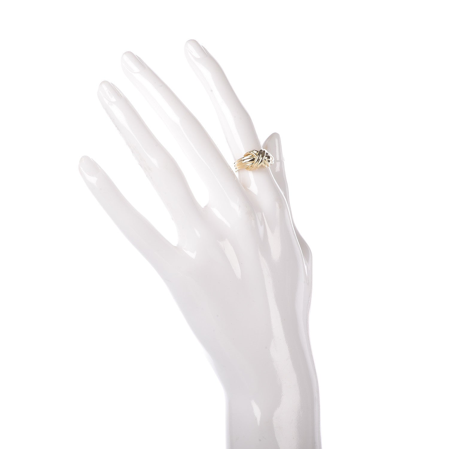 Tiffany 18K Yellow Gold Signature X Ring 48 4.5 2 of 5