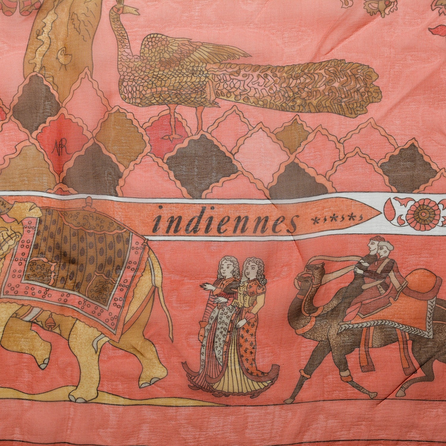 Hermes Mousseline Silk Fantaisies Indiennes Shawl 140 5 of 7