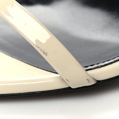 Saint Laurent Patent Calfskin Opyum 110 Sandals 39 Neutro 9 of 10