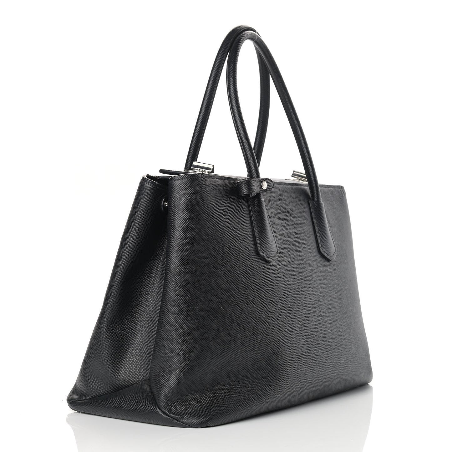 Saffiano Cuir Twin Tote Black