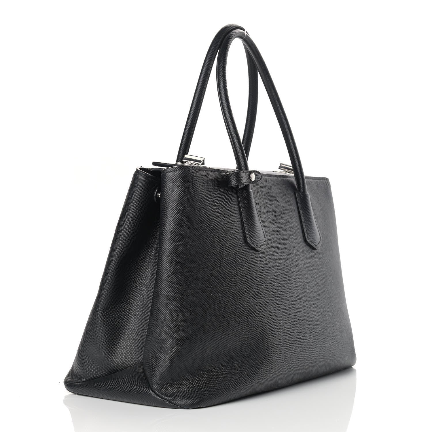 Prada Saffiano Cuir Twin Tote Black 3 of 21