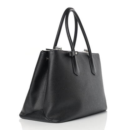 Prada Saffiano Cuir Twin Tote Black 3 of 21