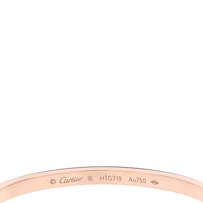 Cartier 18K Pink Gold 6 Diamond Small LOVE Bracelet 16 4 of 5
