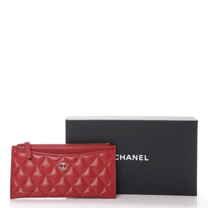 Chanel Iridescent Caviar Quilted Classic Zip Pouch Pink 8 of 8