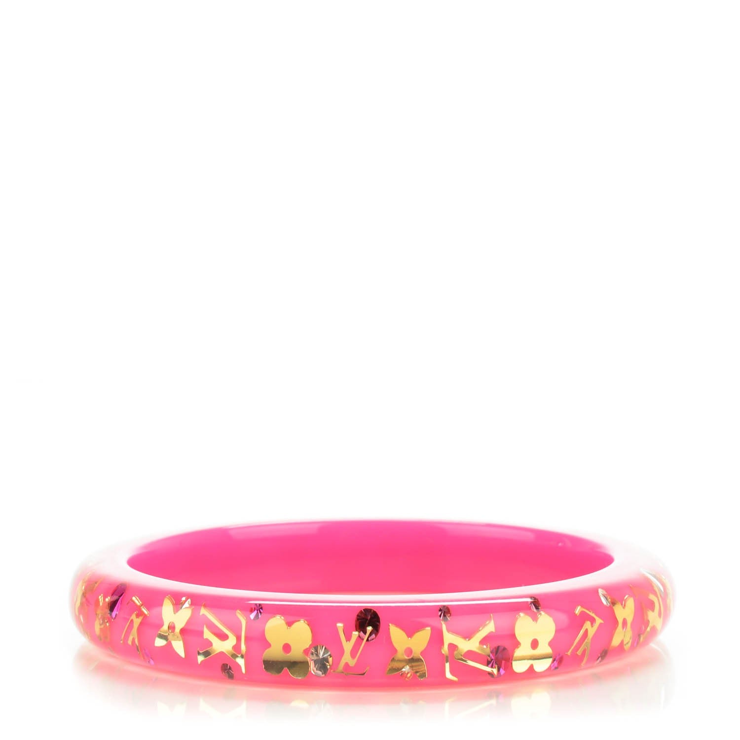 Louis Vuitton Resin Swarovski Medium Inclusion Bracelet PM Rose Pop 1 of 3
