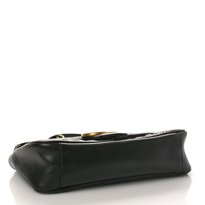 Gucci Calfskin Matelasse Small GG Marmont Shoulder Bag Black 4 of 9