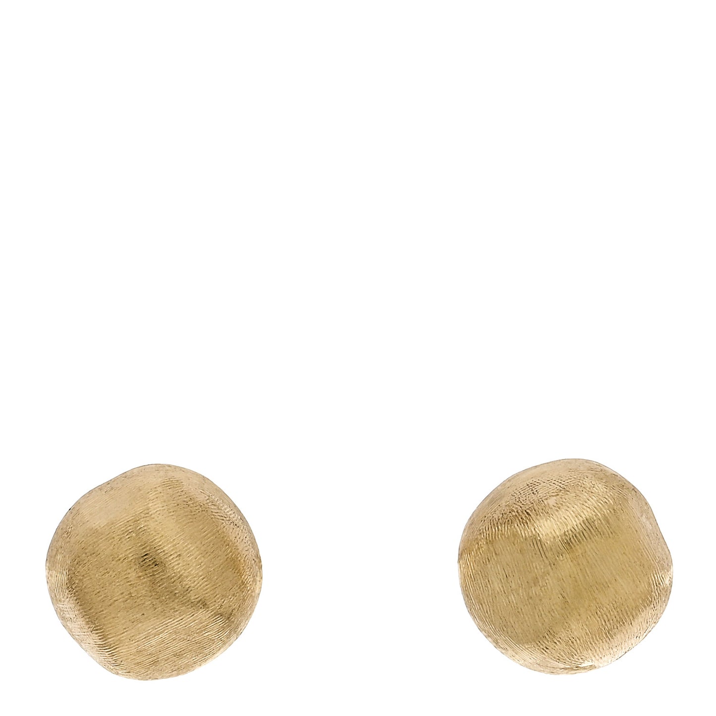 18K Yellow Gold Africa Round Stud Earrings