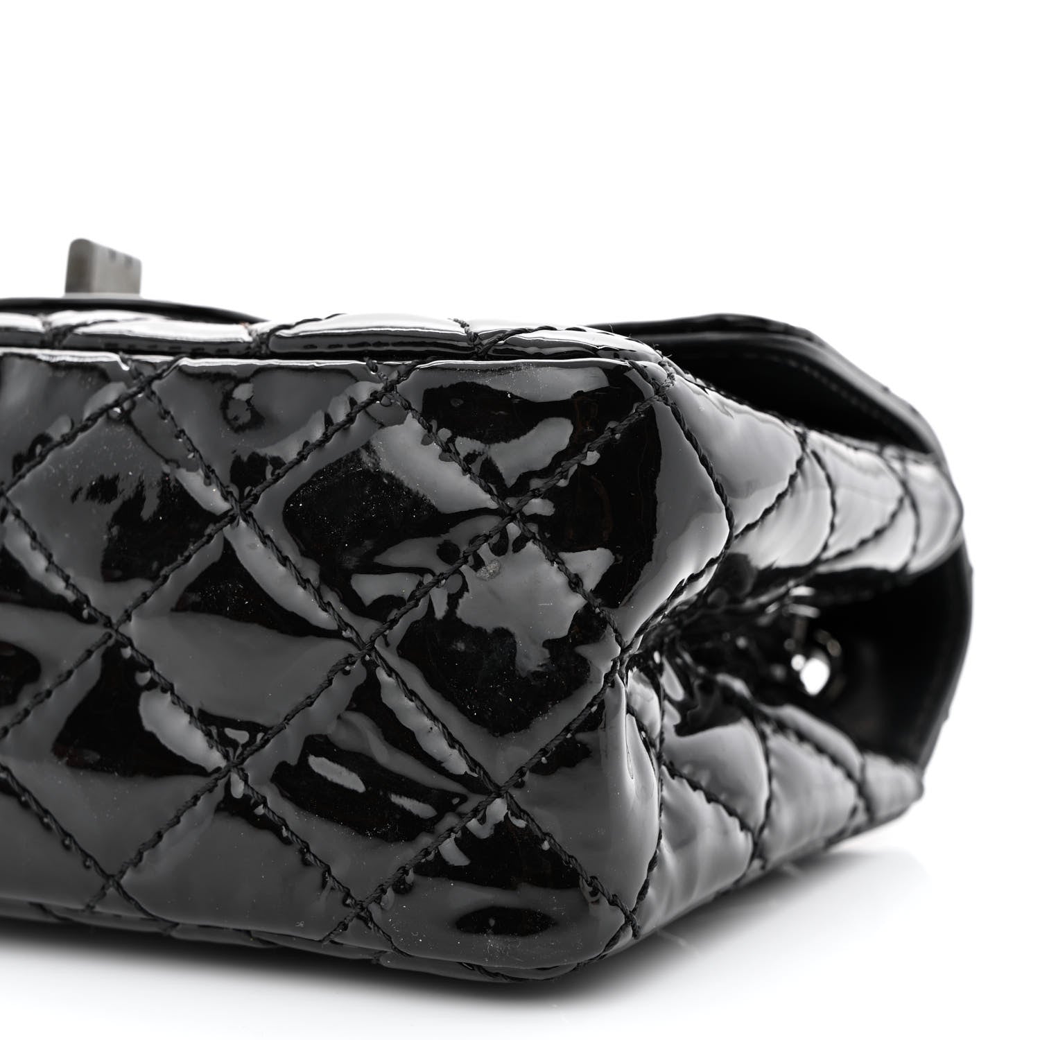 Chanel Patent Calfskin Quilted 2.55 Reissue Mini Flap So Black 10 of 12