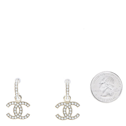 Chanel Pearl CC Hoop Drop Earring Gold 2 of 5