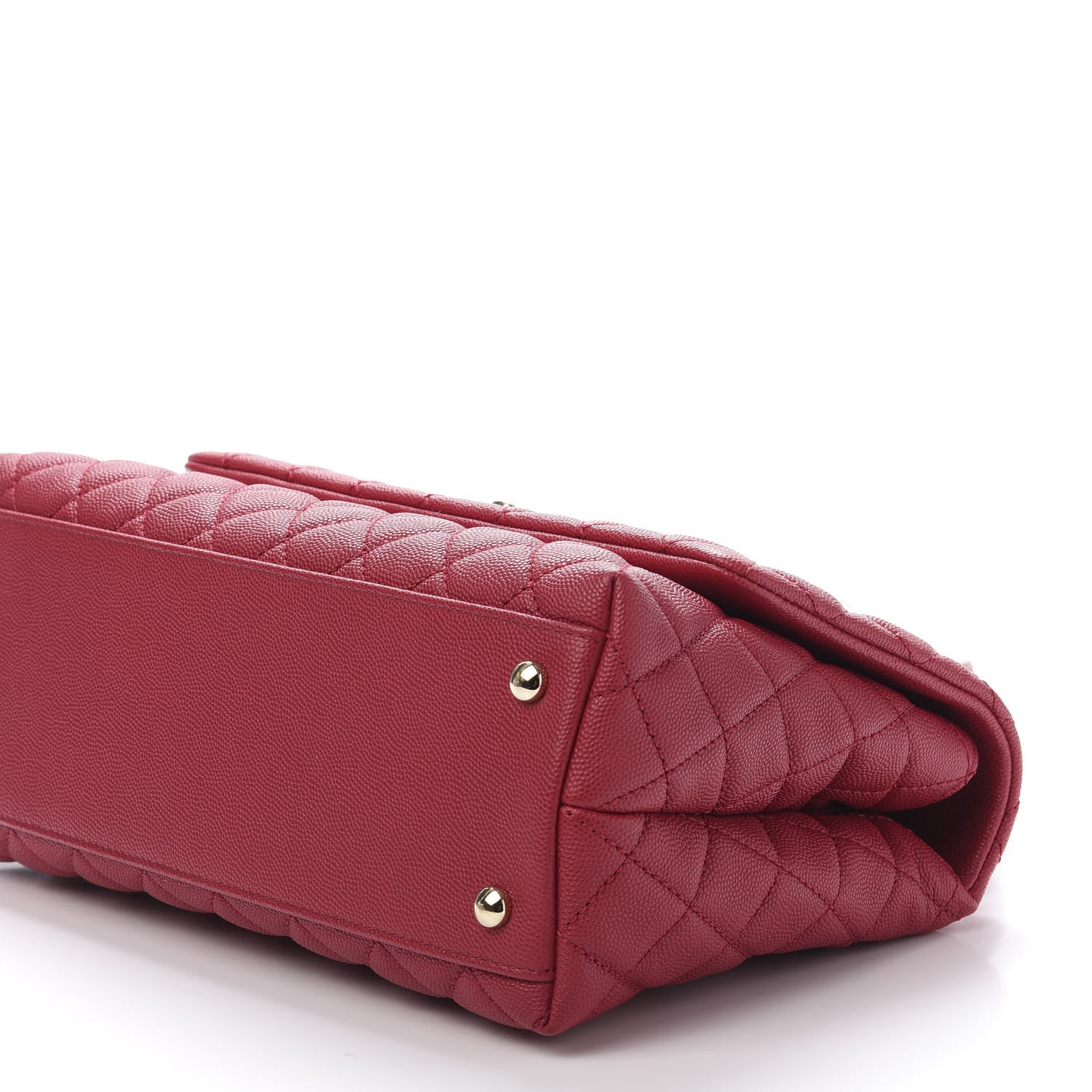 Chanel Caviar Quilted Small Coco Handle Flap Dark Pink 9 of 12