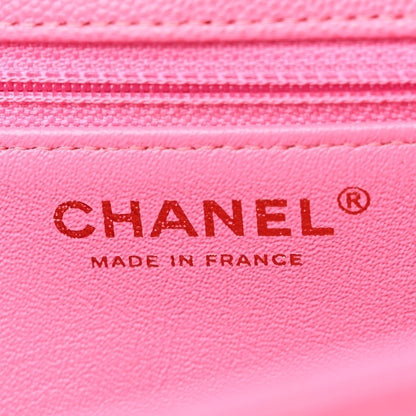 Chanel Caviar Quilted Flap Clutch Pink 6 of 11