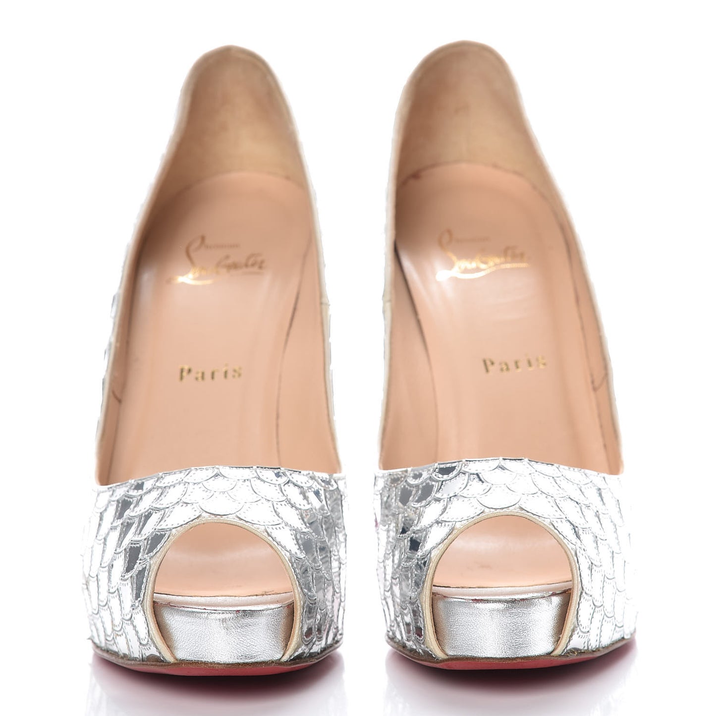 Calfskin Crepe Poseidon 120 Pumps 35 Silver