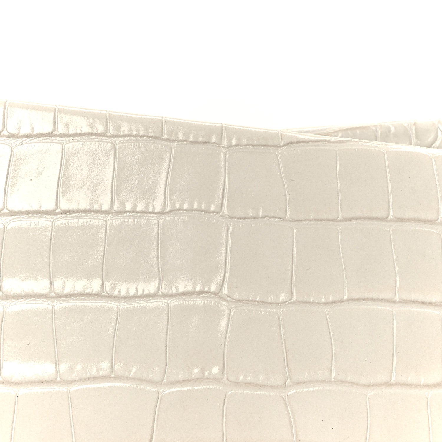 Christian Louboutin Loubitwist Crocodile Embossed Clutch White 7 of 7