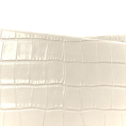 Christian Louboutin Loubitwist Crocodile Embossed Clutch White 7 of 7