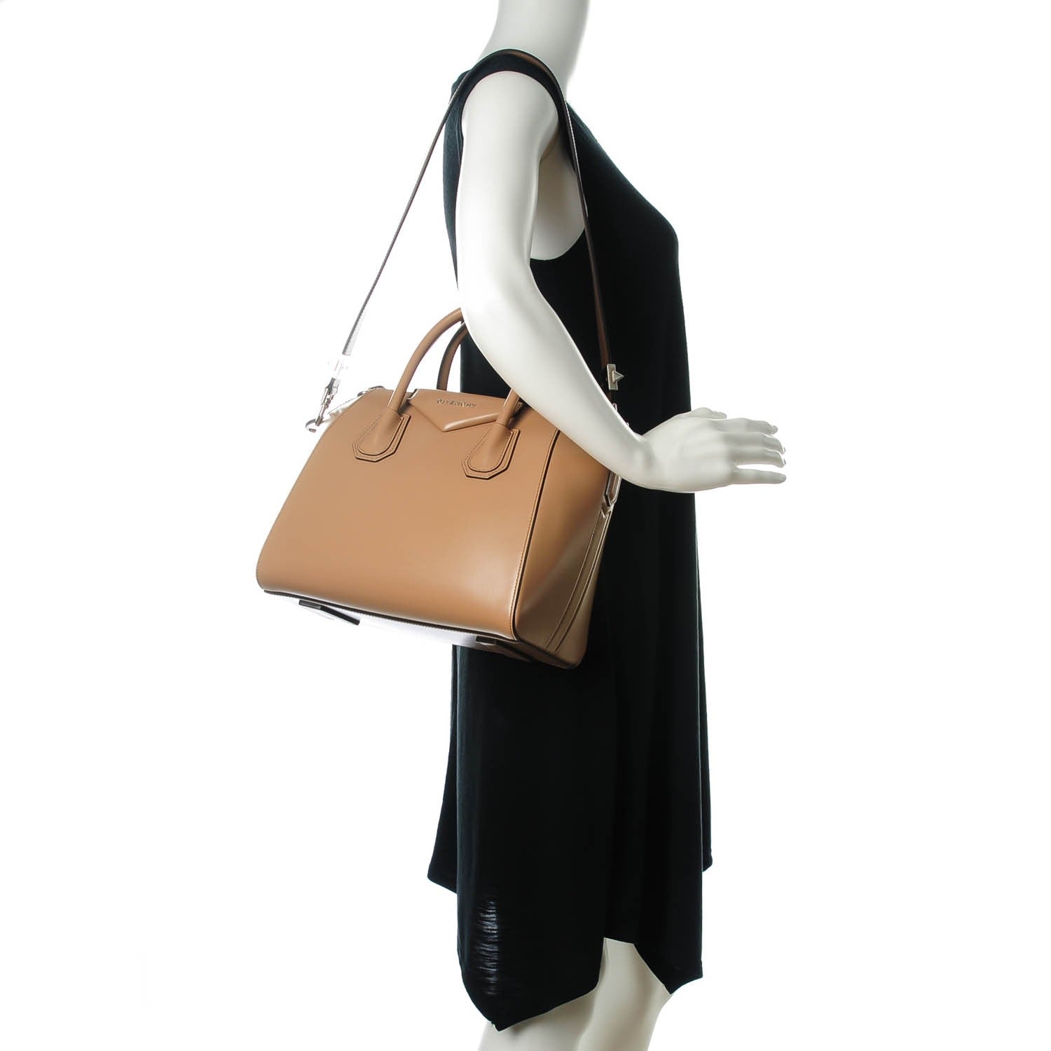 Givenchy Shiny Lord Calfskin Small Antigona Dark Beige 2 of 7