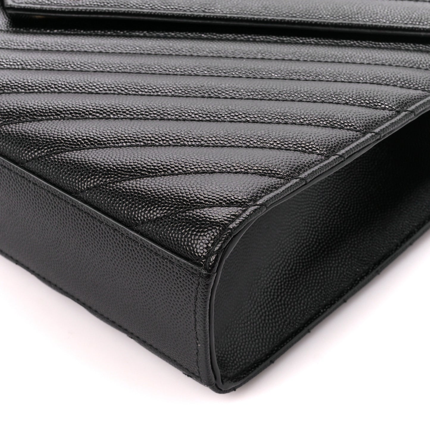 Grain De Poudre Matelasse Chevron Large Monogram Satchel Black