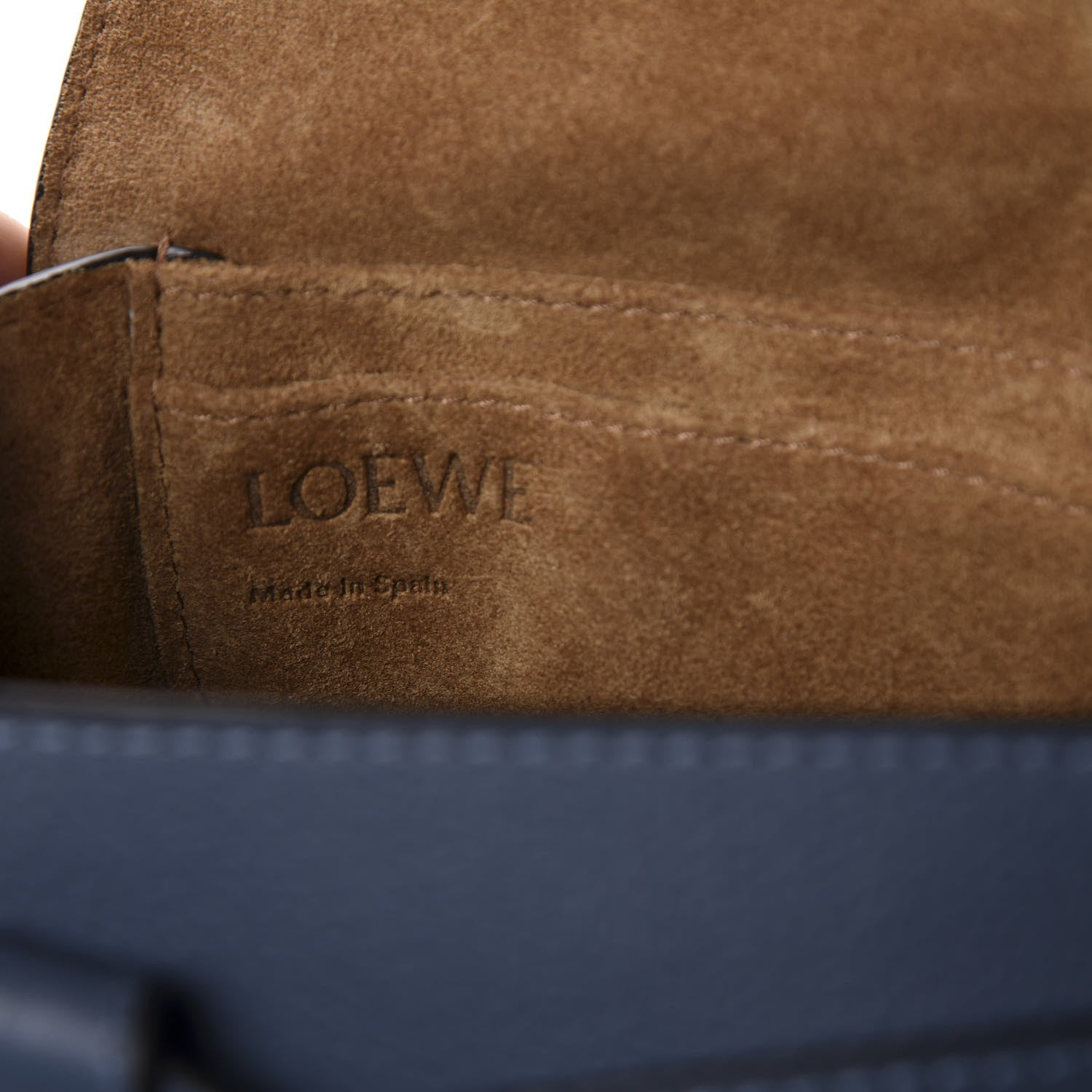 Loewe Grained Calfskin Mini Gate Crossbody Bag Steel Blue 8 of 9