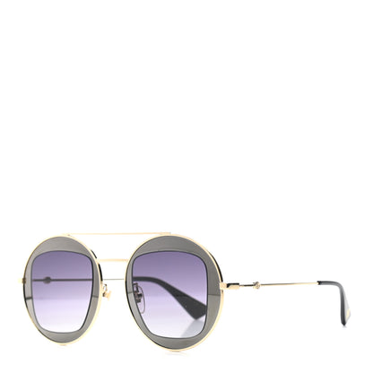 Gucci Round Frame Sylvie Web Sunglasses GG0105S Grey 1 of 8