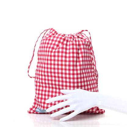 Prada Tessuto Nylon Vichy Gingham Pouch Rosso 2 of 9