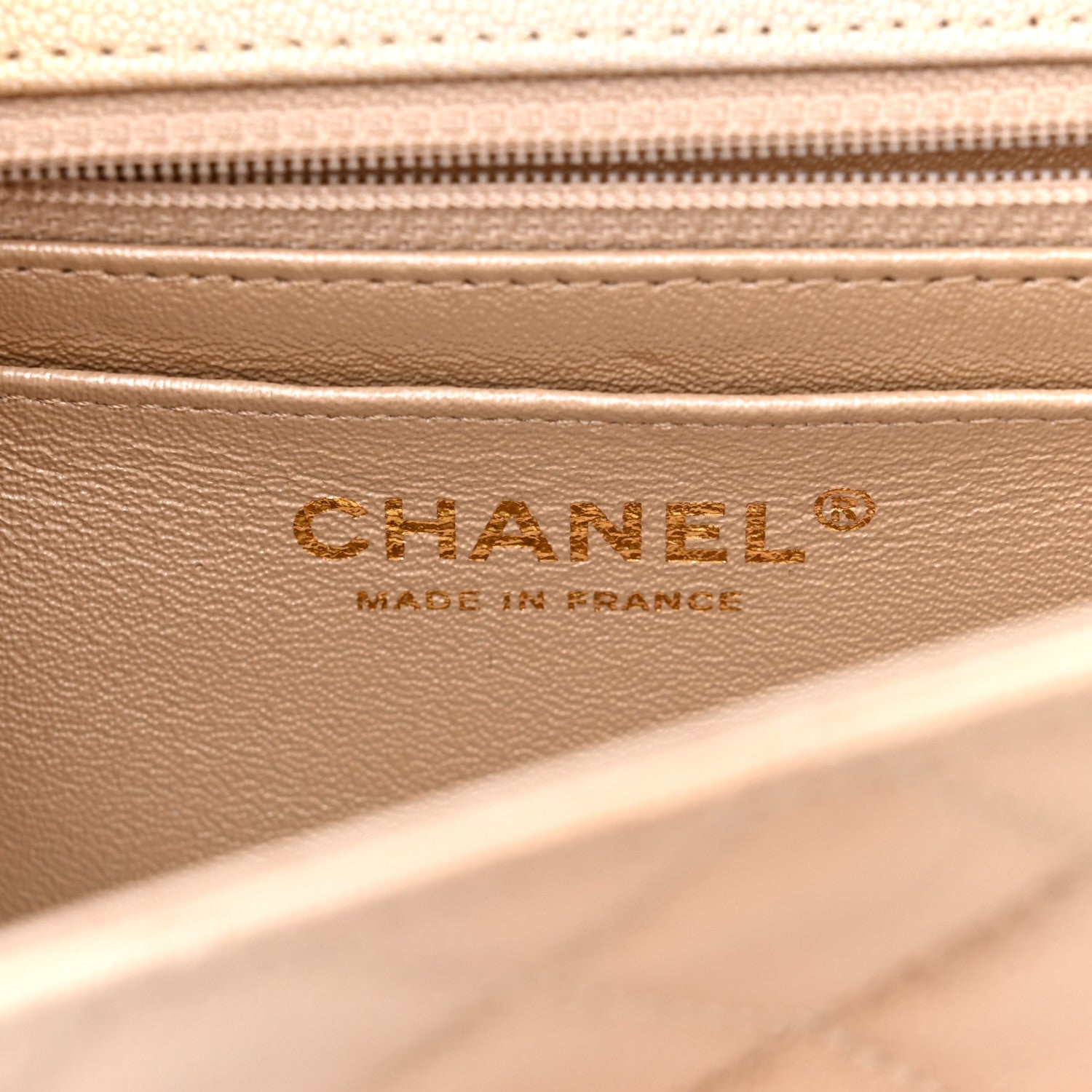 Chanel Metallic Goatskin Quilted Mini Rectangular Flap Gold 7 of 10