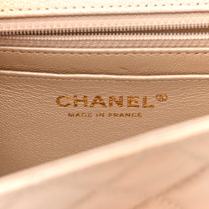 Chanel Metallic Goatskin Quilted Mini Rectangular Flap Gold 7 of 10