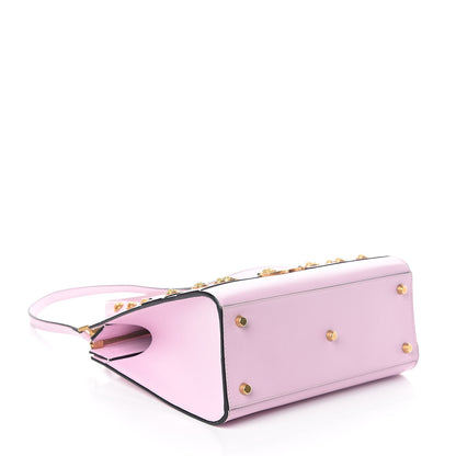 Versace Calfskin Medusa Stud Tribute Tote Pink 4 of 9