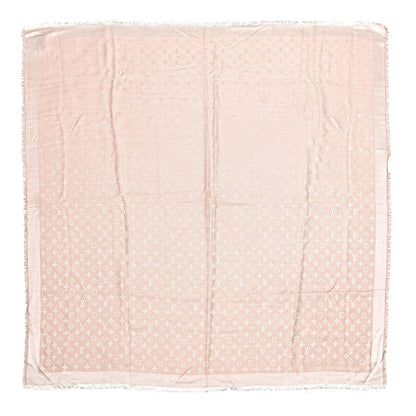 Louis Vuitton Silk Wool Monogram Shawl Rose 1 of 11