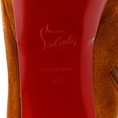 Christian Louboutin Veau Velours Movidastic 130 Platform Boots 38 Foxy 7 of 8