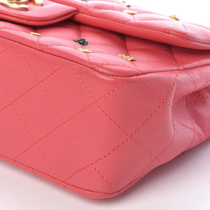Chanel Lambskin Quilted Studded Mini Rectangular Flap Pink 10 of 10