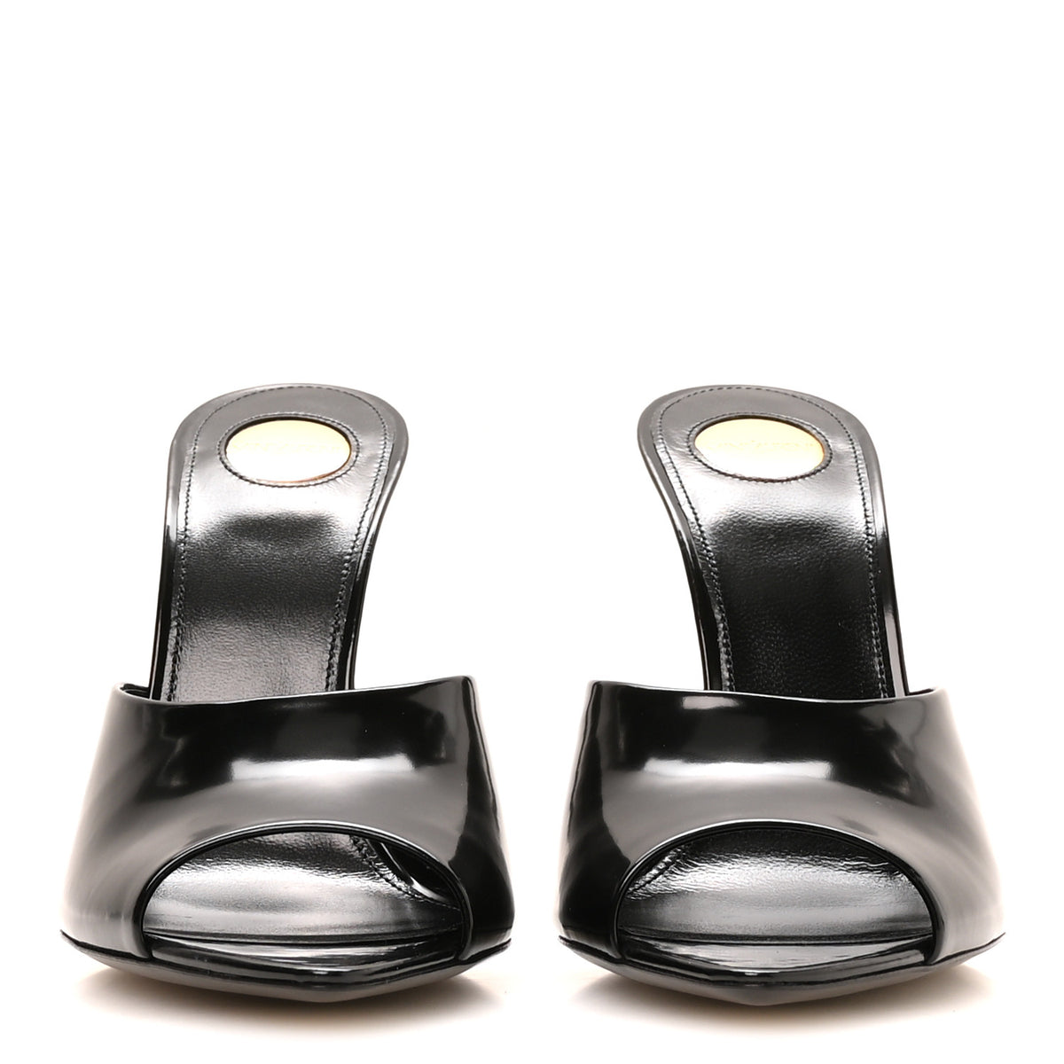 Saint Laurent Nappa Goldie Mule Sandal 38.5 Black 3 of 9