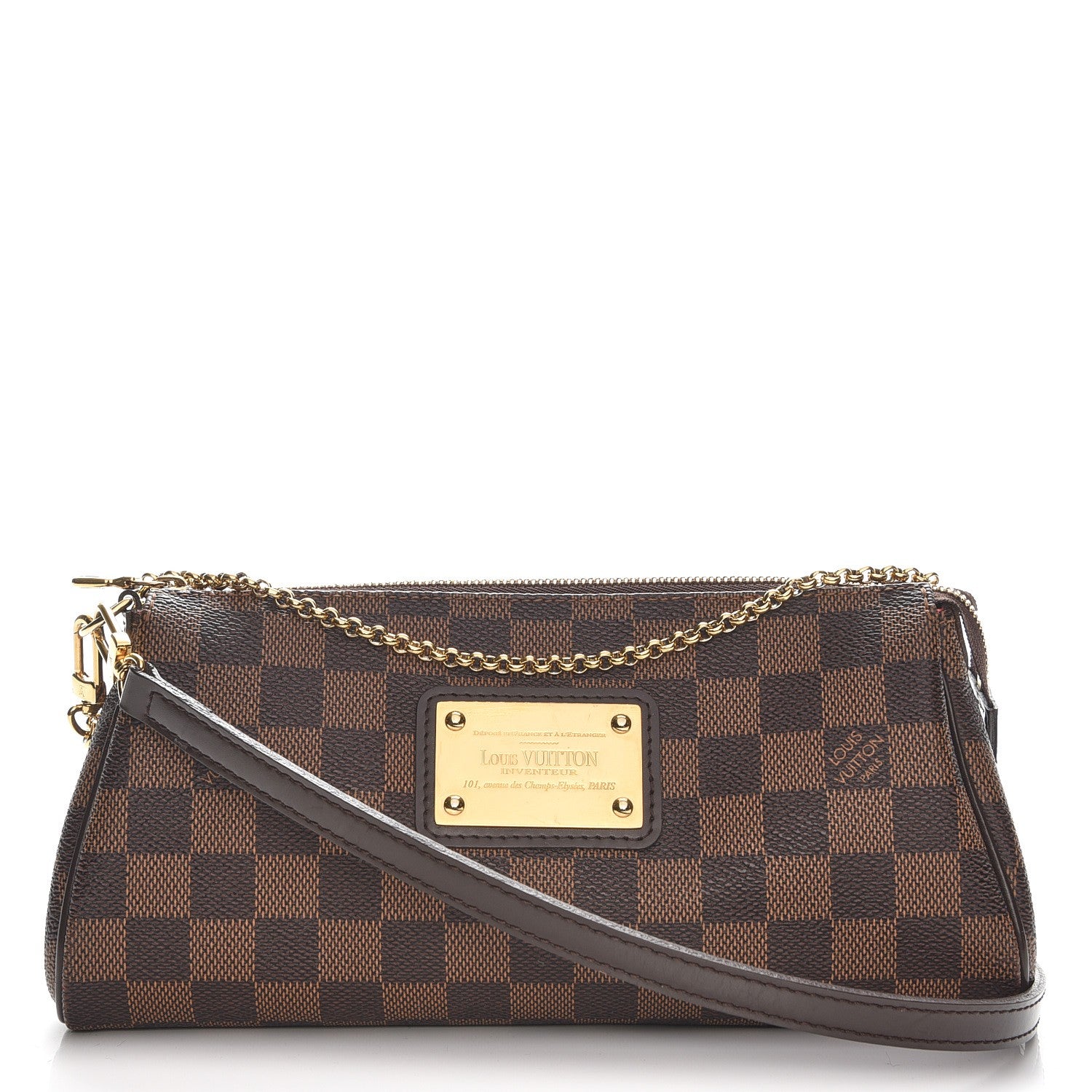 Louis Vuitton Damier Ebene Eva Clutch 1 of 10
