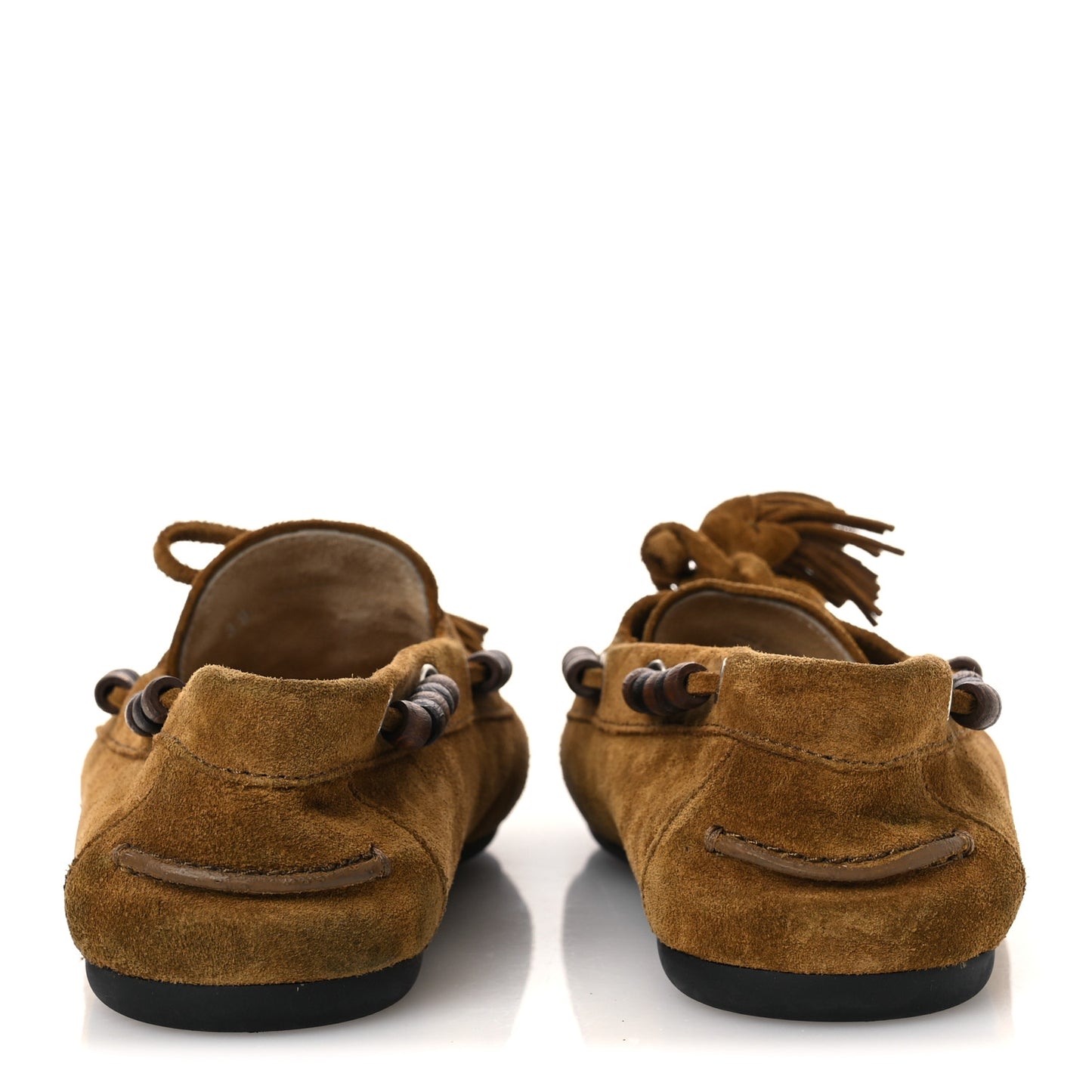 Suede Tassel Loafers 39 Olive Green