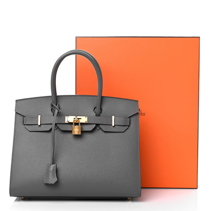 Hermes Epsom Birkin Sellier 30 Gris Meyer 10 of 10