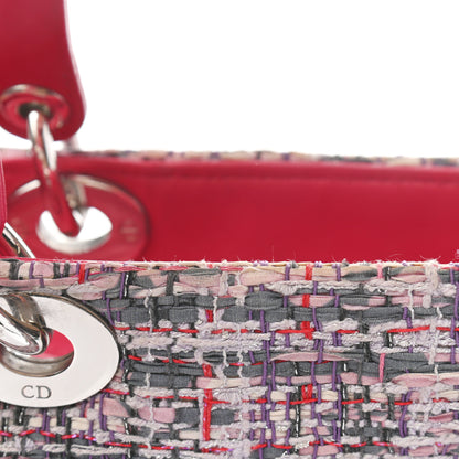 Christian Dior Tweed Medium Lady Dior Pink Multicolor 9 of 9