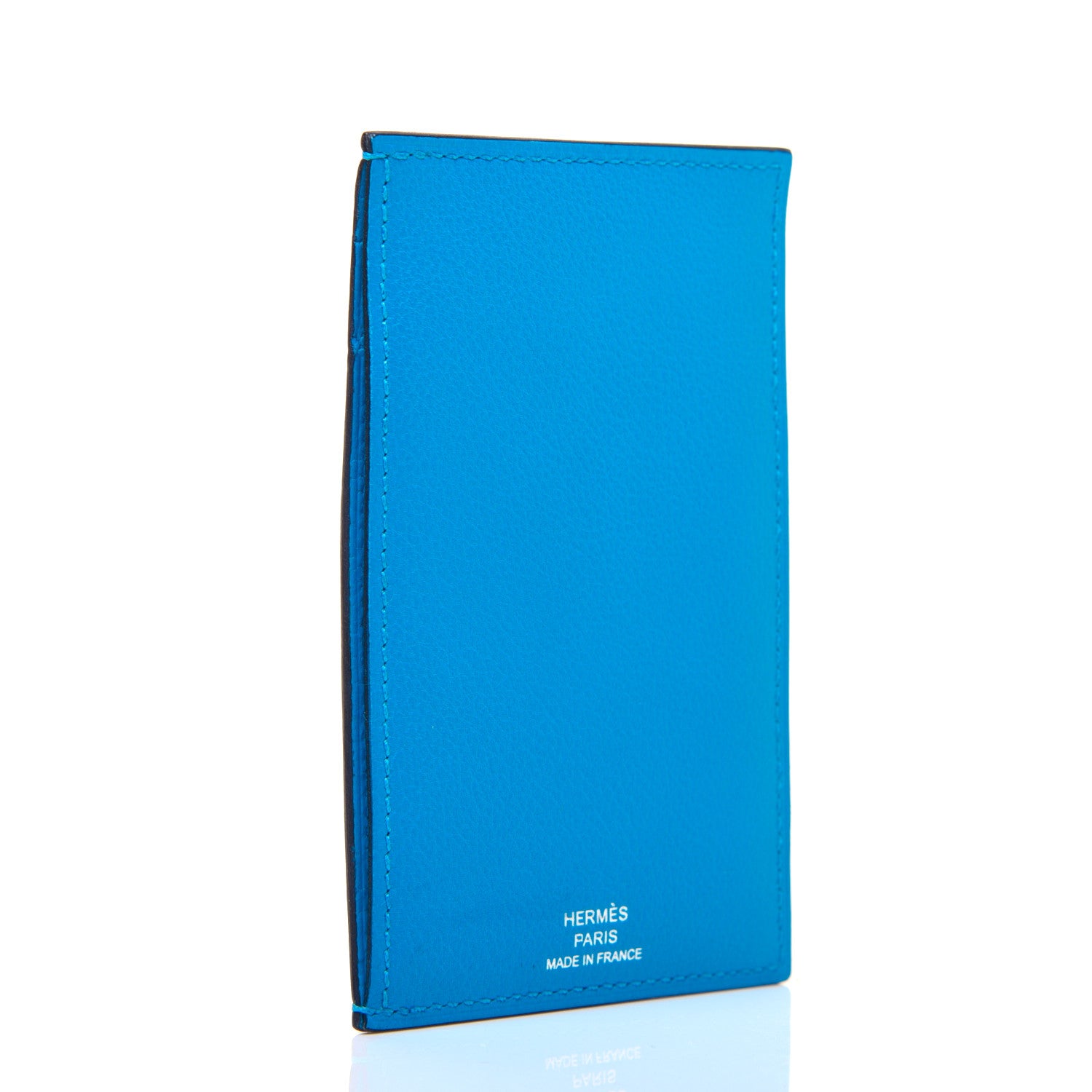 Hermes Evercolor Epsom Togo Rooroo 3CC Card Holder Bleu Frida Brique Bleu Nuit 3 of 12
