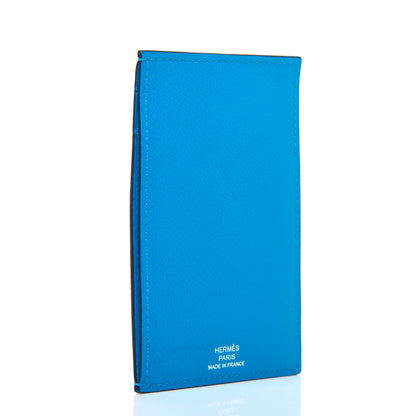 Hermes Evercolor Epsom Togo Rooroo 3CC Card Holder Bleu Frida Brique Bleu Nuit 3 of 12
