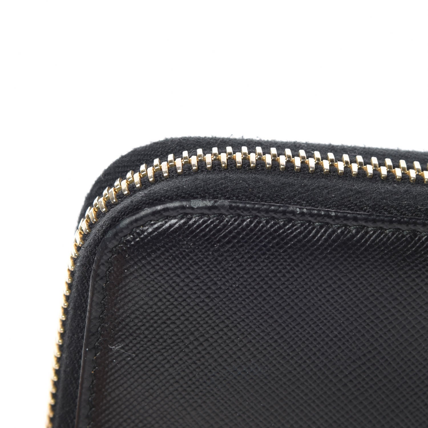 Prada Saffiano Colour Zip Around Wallet Black Peonia 16 of 16