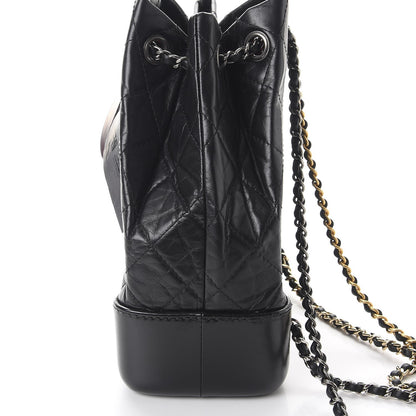 Chanel Aged Calfskin Quilted Gabrielle Backpack Black 9 of 14