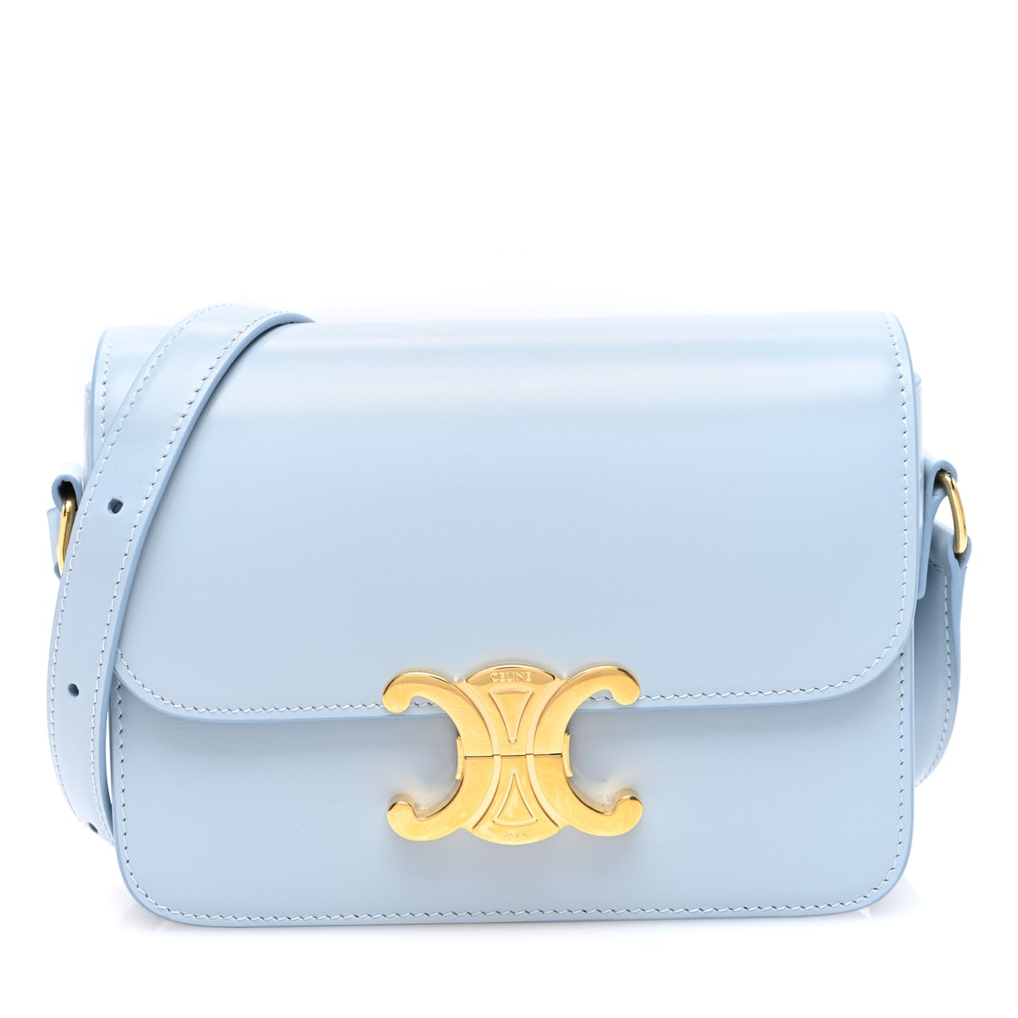 Shiny Calfskin Teen Triomphe Pale Blue