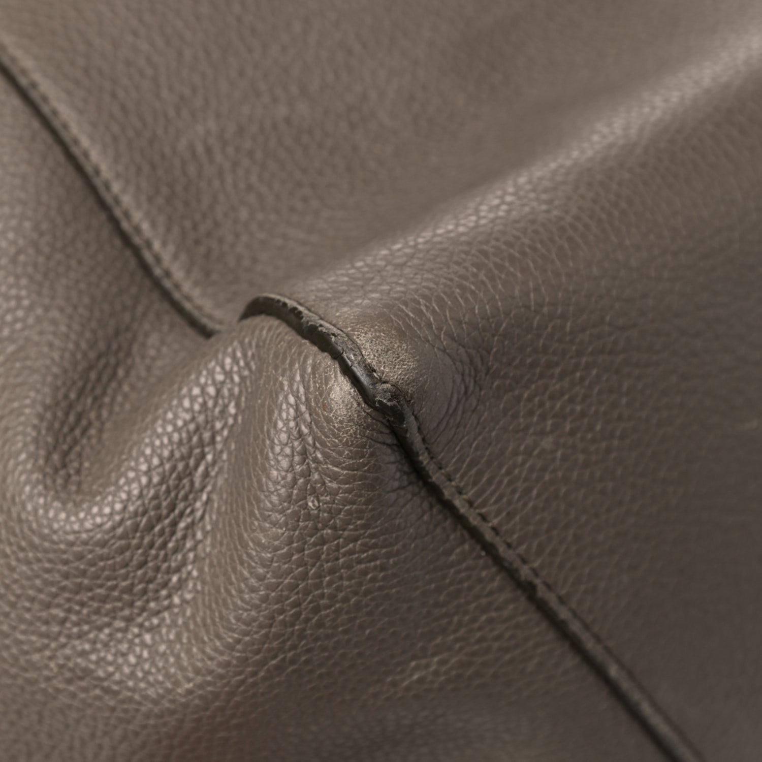Celine Soft Grained Calfskin Medium Belt Cabas Phantom Souris 16 of 16