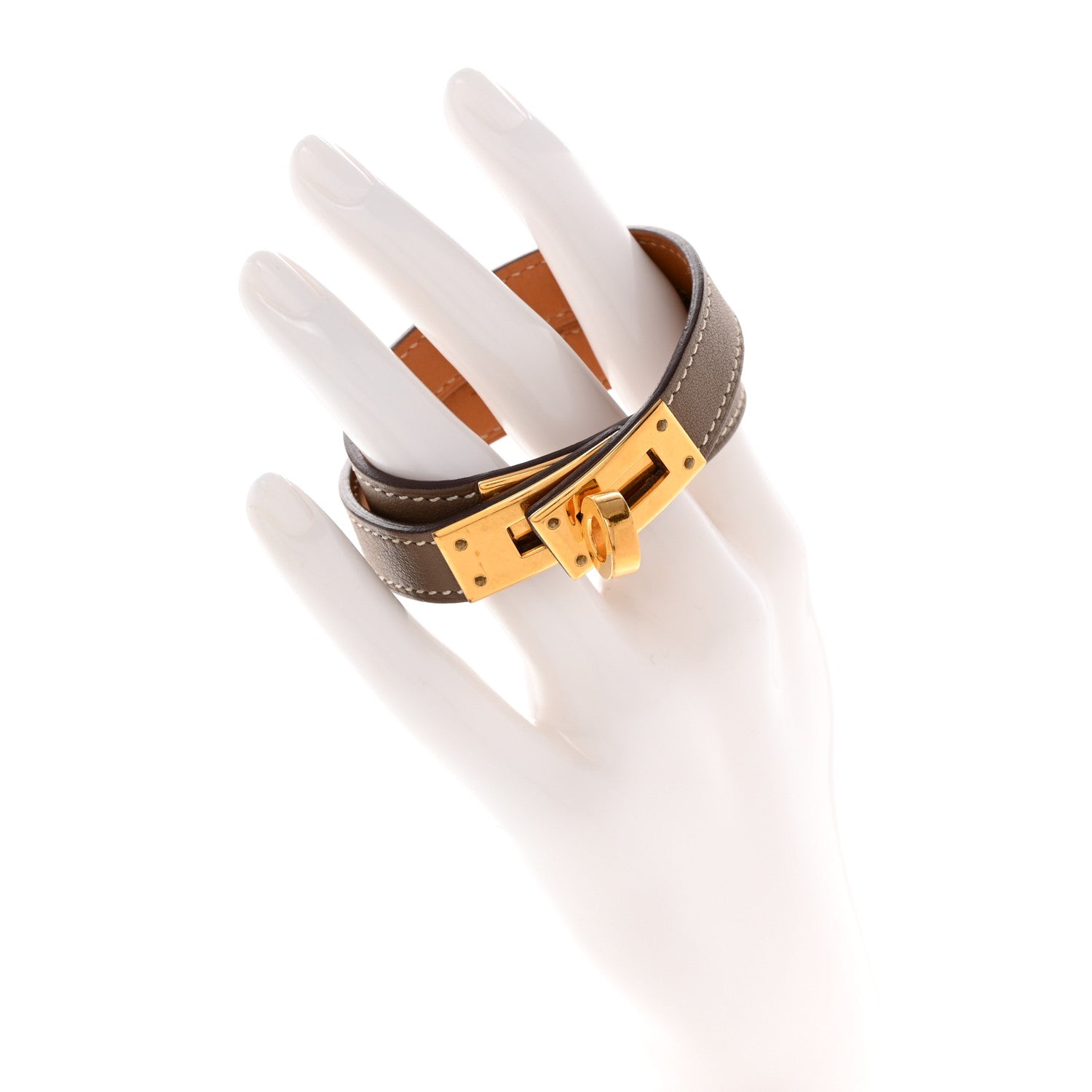 Hermes Swift Kelly Double Tour Bracelet T3 Etoupe 2 of 6