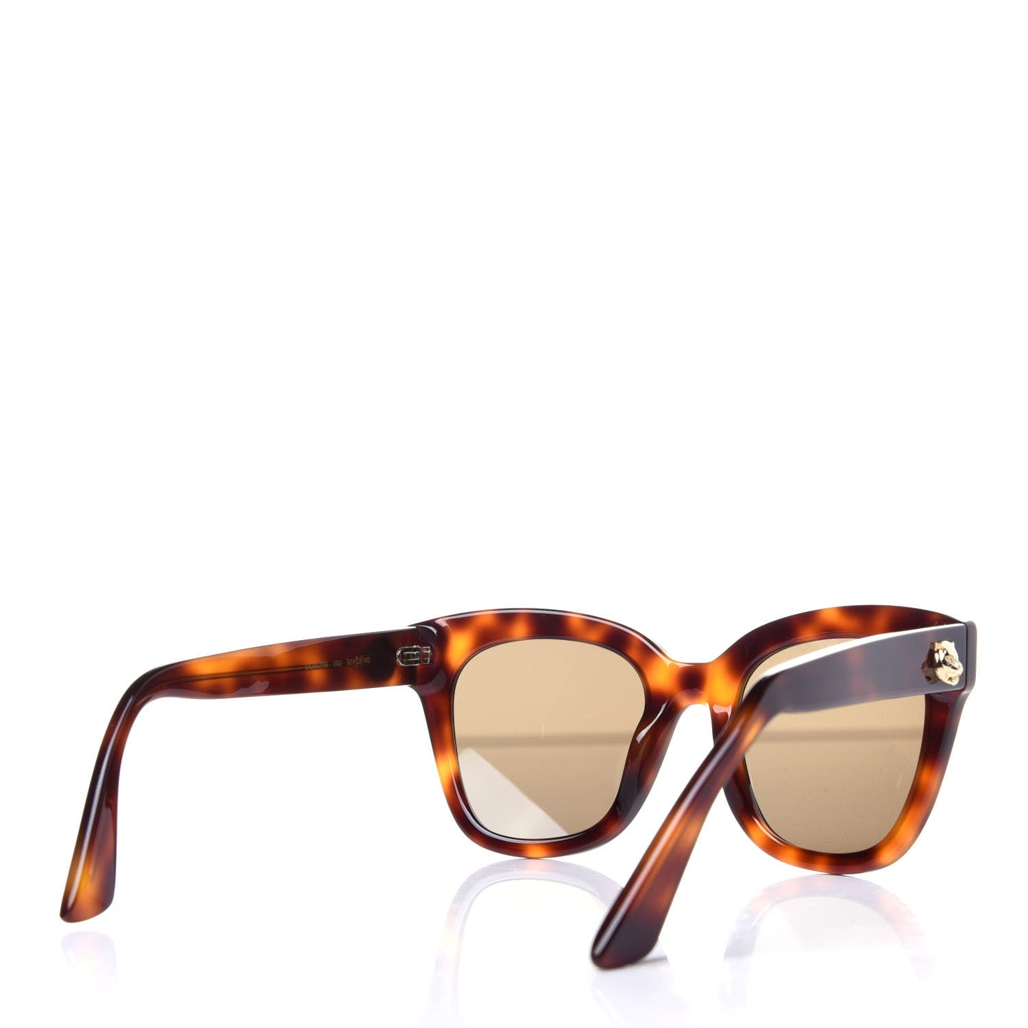 Gucci Acetate Square Frame Sunglasses GG0029S Tortoise 4 of 10