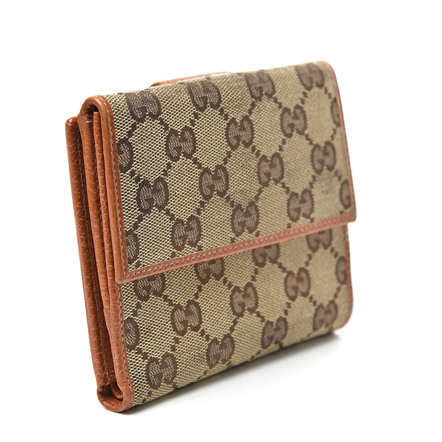 Gucci Monogram Abbey Compact Wallet Tan 3 of 9