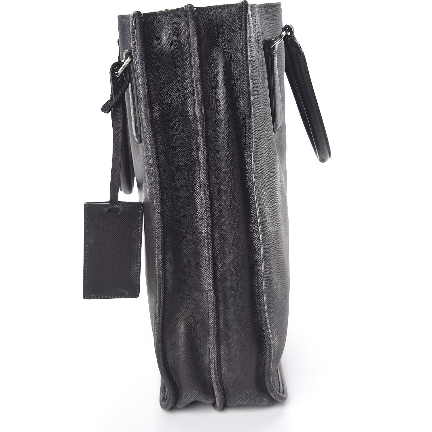 Prada Saffiano Cuir Double Handle Tote Baltico 15 of 22