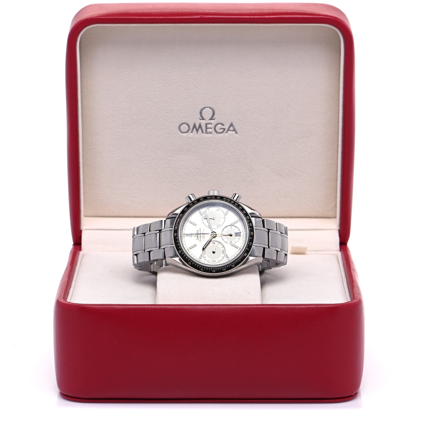 Stainless Steel 40mm Speedmaster Racing Co-Axial Chronograph Automatic Watch White 326.30.40.50.02.001