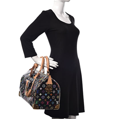 Louis Vuitton Monogram Multicolor Speedy 40 Black 2 of 13