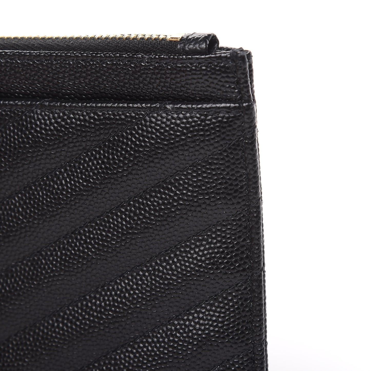 Grain De Poudre Chevron Monogram Bill Pouch Black