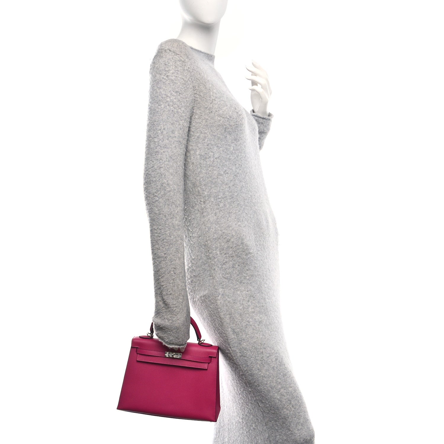Hermes Epsom Verso Kelly Sellier 25 Rose Pourpre Sienne 2 of 11