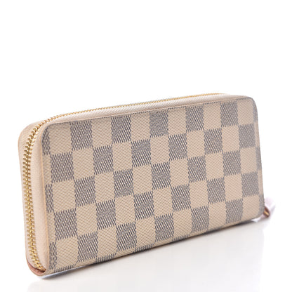Louis Vuitton Damier Azur Clemence Wallet Rose Ballerine 3 of 12